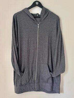 Anvil Men's Charcoal Gray Zip-Up Hoodie